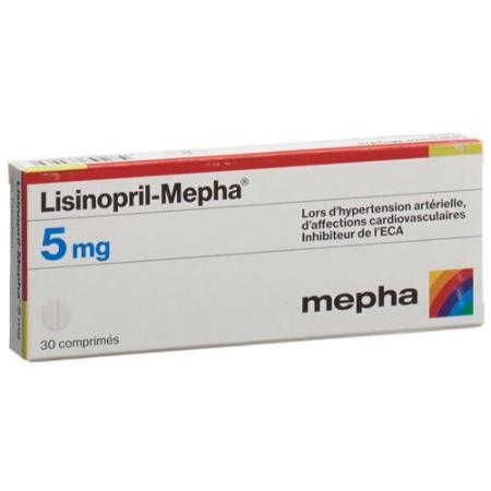 Lisinopril-Mepha Tabl 5 mg 30 pcs - PrimeCare Global