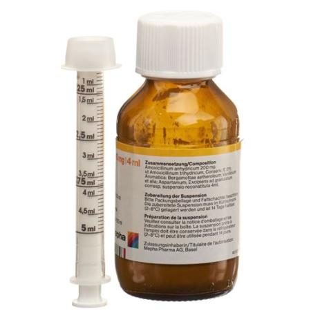 Amoxi-Mepha granules for suspension sugar-free Gran 200 mg/4ml F - PrimeCare Global