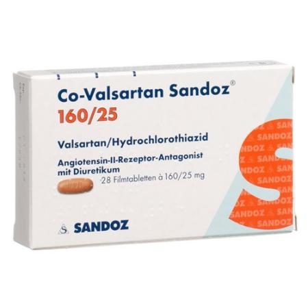 Co-valsartan Sandoz film tablets 160/25 28 pcs - PrimeCare Global