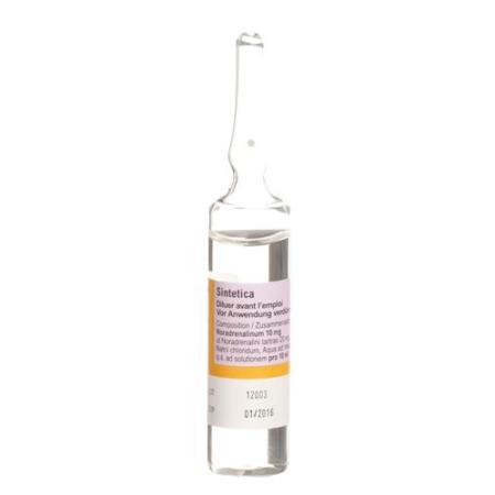 Noradrenaline Sintetica 10 mg/10ml without Disulfite 10 Amp 10 ml - PrimeCare Global