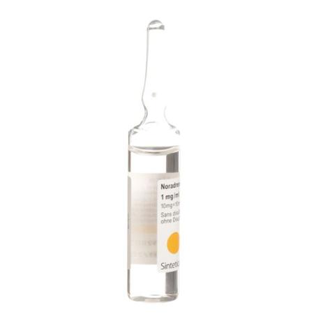 Noradrenaline Sintetica 10 mg/10ml without Disulfite 10 Amp 10 ml - PrimeCare Global