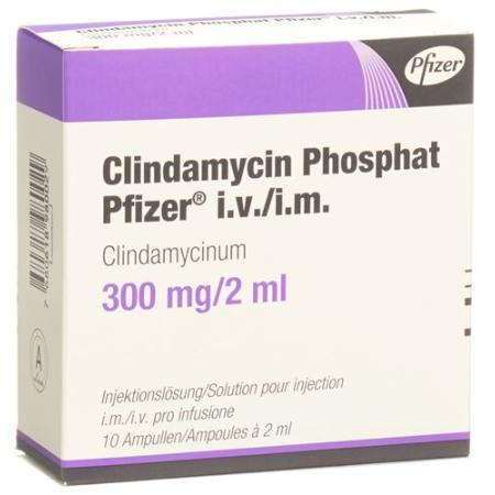 Clindamycin phosphate Pfizer 300mg/2ml 10amp 2ml - PrimeCare Global