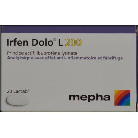 Irfen Dolo L Lactab 200 mg 20 pcs - PrimeCare Global