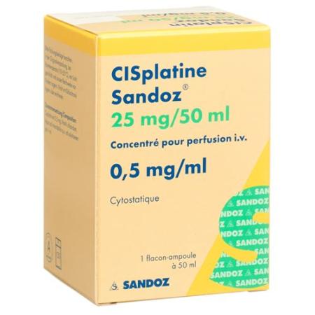 Cisplatin Sandoz Inf Conc 25 mg/50ml per 50 ml - PrimeCare Global