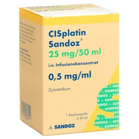 Cisplatin Sandoz Inf Conc 25 mg/50ml per 50 ml - PrimeCare Global