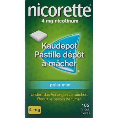 Nicorette Polar Mint Kaudepots 4 mg 105 pcs - PrimeCare Global