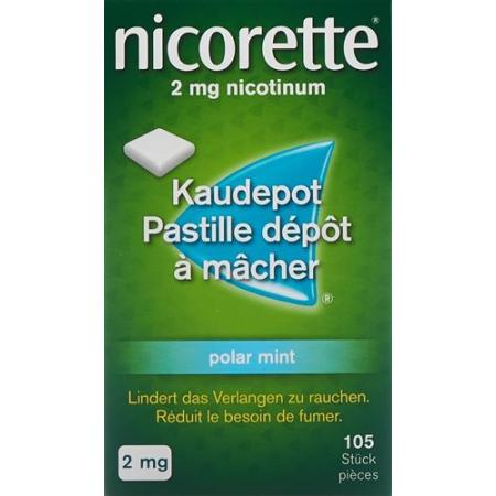 Nicorette Polar Mint Kaudepots 2 mg 105 pcs - PrimeCare Global