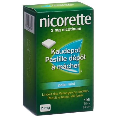 Nicorette Polar Mint Kaudepots 2 mg 105 pcs - PrimeCare Global