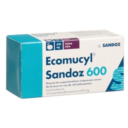 Ecomucyl Sandoz effervescent tablet 600 mg 10 pcs - PrimeCare Global