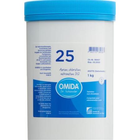 Omida Schuessler Nr25 Aurum chloratum natronatum Tabl D 12 Ds 100 - PrimeCare Global