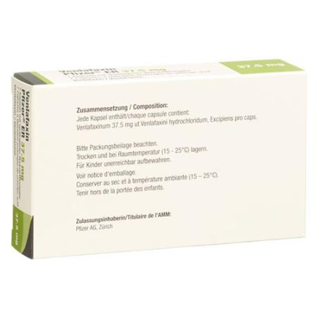 Venlafaxine Pfizer ER Ret Kaps 37.5 mg 7 pcs - PrimeCare Global