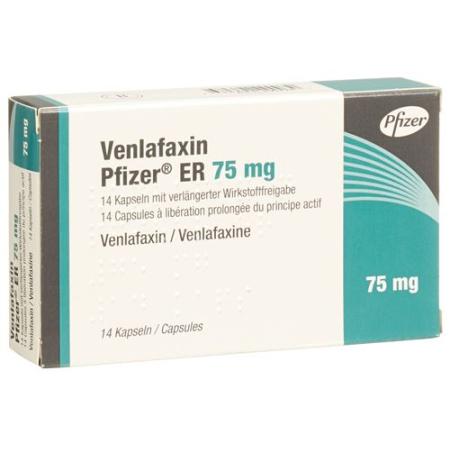 Venlafaxine Pfizer ER Ret Kaps 75 mg 14 pcs - PrimeCare Global