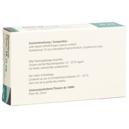 Venlafaxine Pfizer ER Ret Kaps 75 mg 14 pcs - PrimeCare Global