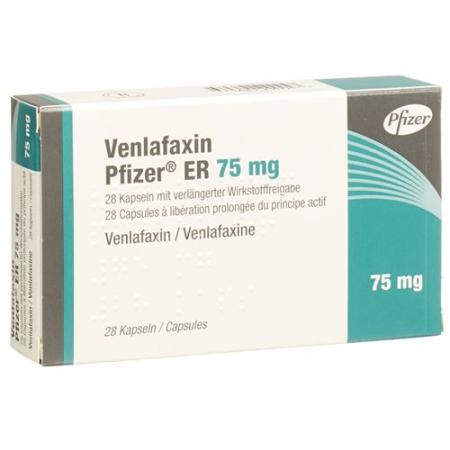 Venlafaxine Pfizer ER Ret Kaps 75 mg 28 pcs - PrimeCare Global