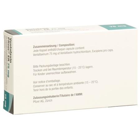 Venlafaxine Pfizer ER Ret Kaps 75 mg 28 pcs - PrimeCare Global