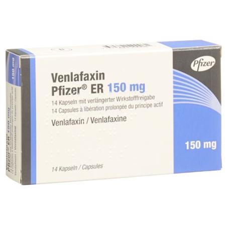Venlafaxine Pfizer ER Ret Kaps 150 mg 14 pcs - PrimeCare Global