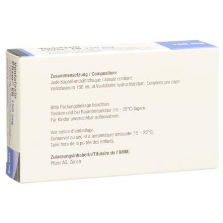 Venlafaxine Pfizer ER Ret Kaps 150 mg 14 pcs - PrimeCare Global