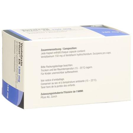 Venlafaxine Pfizer ER Ret Kaps 150 mg 98 pcs - PrimeCare Global