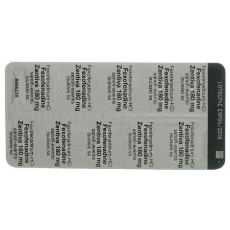 Fexofenadine Zentiva Filmtabl 180 mg 10 pcs - PrimeCare Global