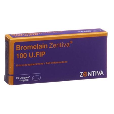 Bromelain Zentiva 26 mg 20 Dragee - PrimeCare Global