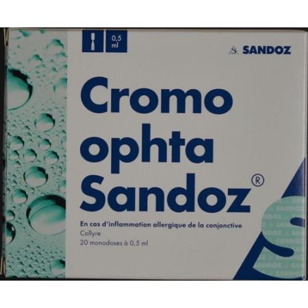 Cromo ophta Sandoz Gtt Opht 20 mg/ml 20 monodos 0.5 ml - PrimeCare Global