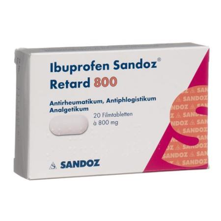 Ibuprofen Sandoz Ret Filmtabl 800 mg 20 pcs - PrimeCare Global