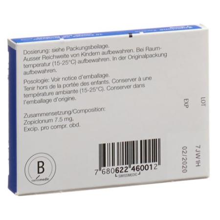 Zopiclone Zentiva Filmtabl 7.5 mg 10 pcs - PrimeCare Global