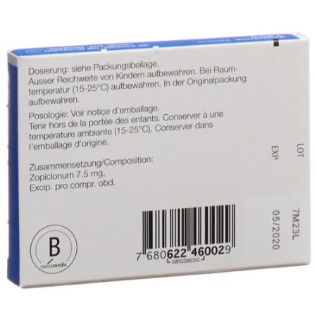 Zopiclone Zentiva Filmtabl 7.5 mg 30 pcs - PrimeCare Global