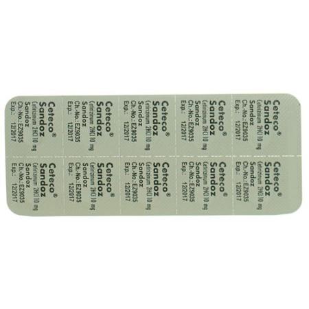 Ceteco Sandoz film-coated tablets 10 mg 10 pcs - PrimeCare Global