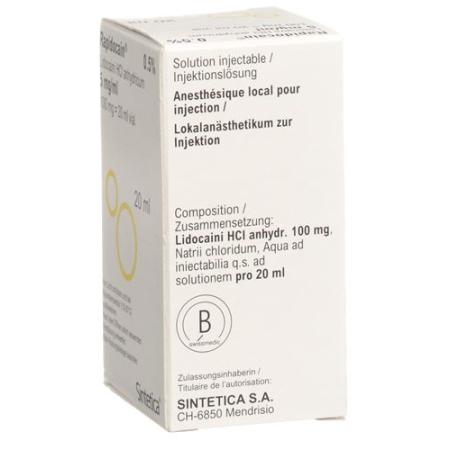 Rapidocain 0.5% Inj L&ouml;s 100 mg/20ml without preservatives Vi - PrimeCare Global