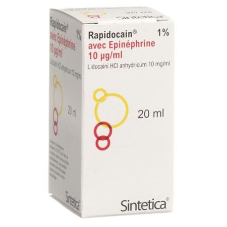 Rapidocaine 1% + Epinephrine 10 mcg/ml Inj Los Vial 20ml - PrimeCare Global