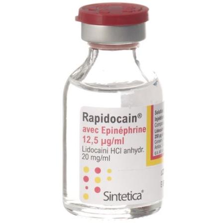 Rapidocaine 2% + Epinephrine 12.5 mcg/ml Inj Los Vial 20ml - PrimeCare Global
