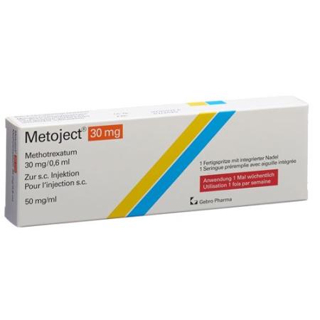 Metoject Inj L&ouml;s 30 mg/0.6ml Fertspr 0.6 ml - PrimeCare Global