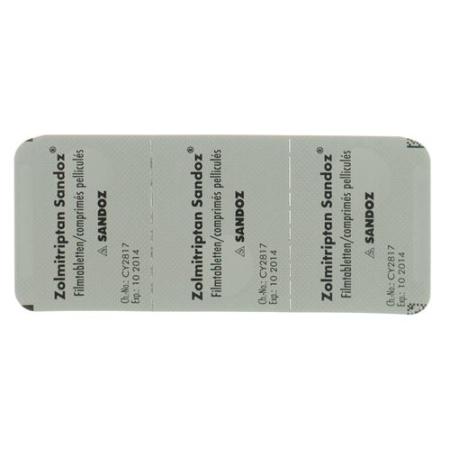 Zolmitriptan Sandoz film tablets 2.5 mg 3 pcs - PrimeCare Global