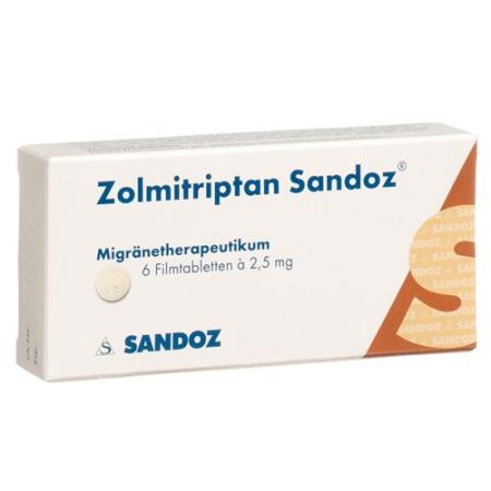 Zolmitriptan Sandoz film tablets 2.5 mg 6 pcs - PrimeCare Global