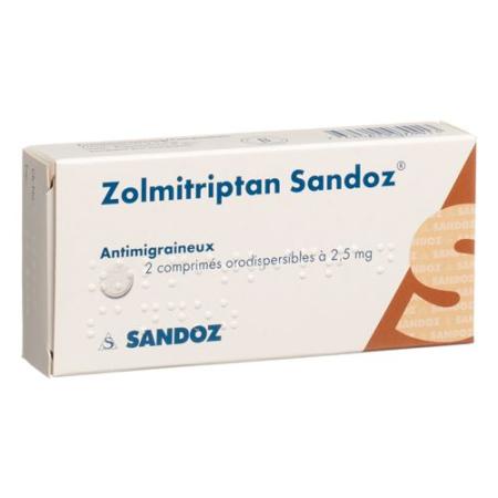 Zolmitriptan Sandoz Melting Tab 2.5 mg 2 pcs - PrimeCare Global
