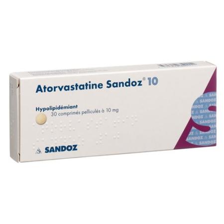 Atorvastatin Sandoz film tablets 10 mg 30 pcs - PrimeCare Global