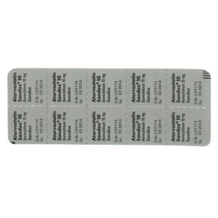 Atorvastatin Sandoz film tablets 10 mg 100 pcs - PrimeCare Global