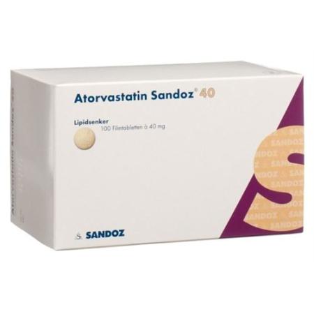 Atorvastatin Sandoz film tablets 40 mg 100 pcs - PrimeCare Global