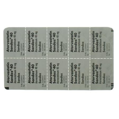 Atorvastatin Sandoz film tablets 40 mg 100 pcs - PrimeCare Global