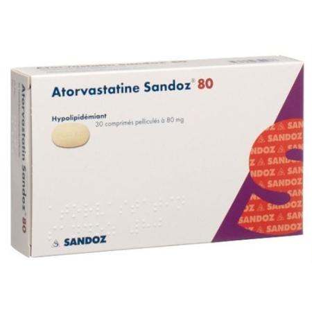 Atorvastatin Sandoz film tablets 80 mg 30 pcs - PrimeCare Global