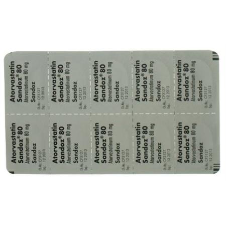 Atorvastatin Sandoz film tablets 80 mg 100 pcs - PrimeCare Global