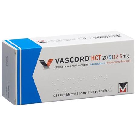 Vascord HCT Filmtablet 20/5/12.5 mg 98 pcs - PrimeCare Global