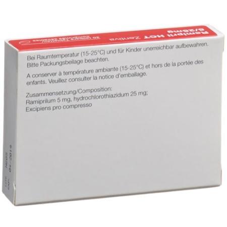Ramipril HCT Zentiva Tabl 5/25 mg 20 pcs - PrimeCare Global