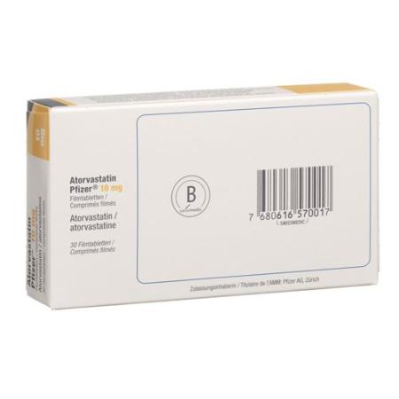 Atorvastatin Pfizer Filmtabl 10 mg 30 pcs - PrimeCare Global