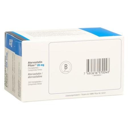 Atorvastatin Pfizer Filmtabl 20 mg 100 pcs - PrimeCare Global