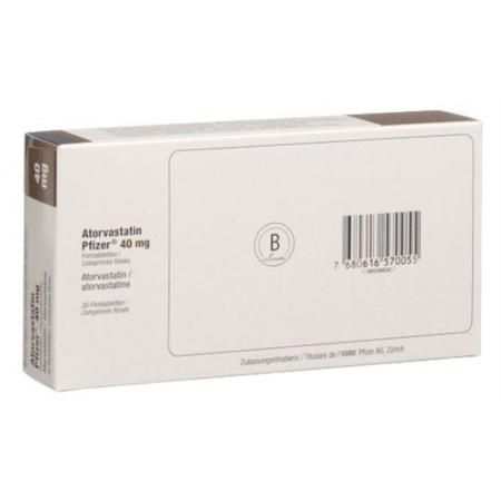 Atorvastatin Pfizer Filmtabl 40 mg 30 pcs - PrimeCare Global