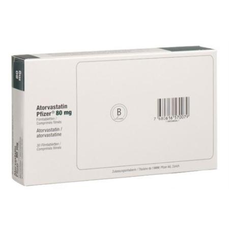 Atorvastatin Pfizer Filmtablet 80 mg 30 pcs - PrimeCare Global