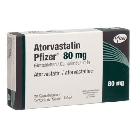 Atorvastatin Pfizer Filmtablet 80 mg 30 pcs - PrimeCare Global