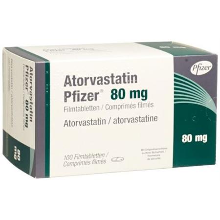 Atorvastatin Pfizer Filmtabl 80 mg 100 pcs - PrimeCare Global
